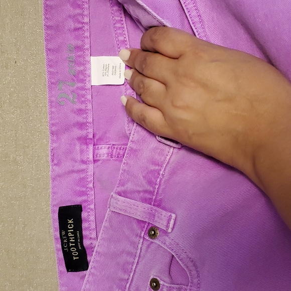 J.Crew Toothpick Ankle Neon Violetta Jeans - Picture 9 of 11